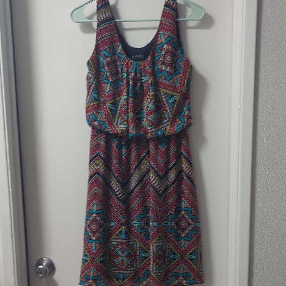 Enfocus Studio Multicolor Geometric Mini Dress